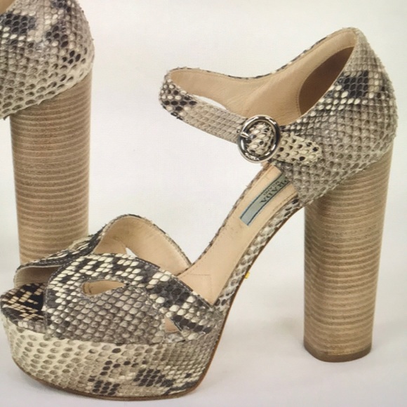 Prada python “Roccia” platform sandals - Picture 3 of 6